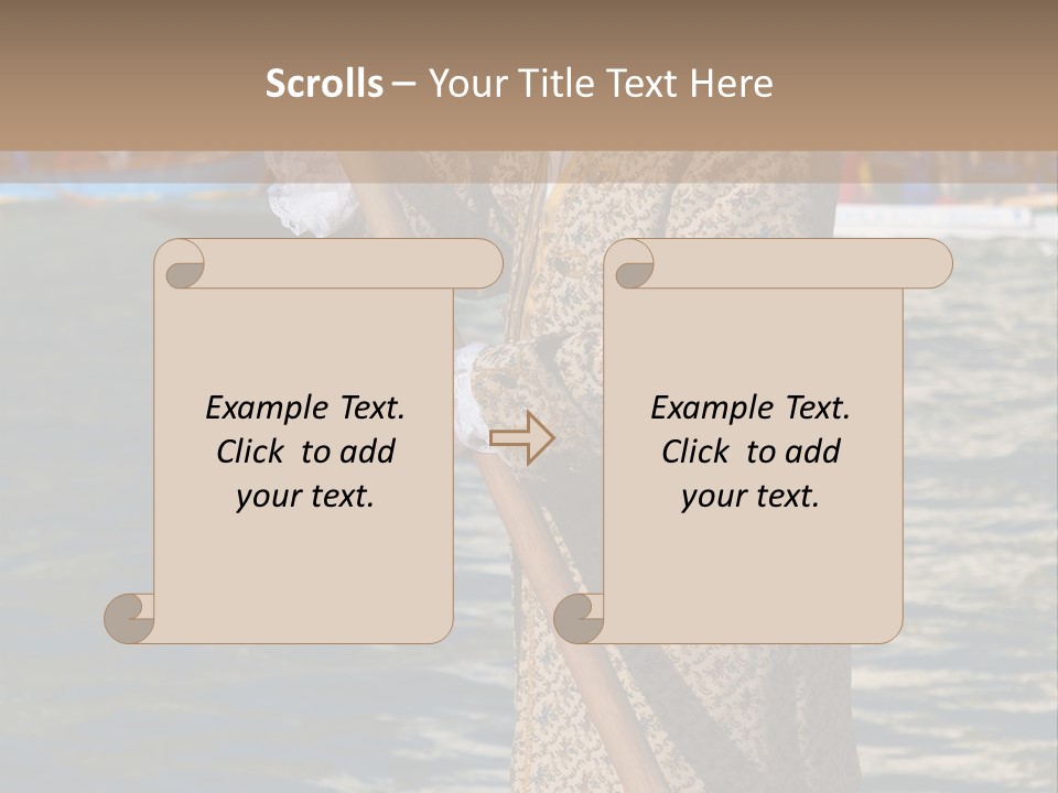 A Man In A Costume On A Boat With A Dog PowerPoint Template