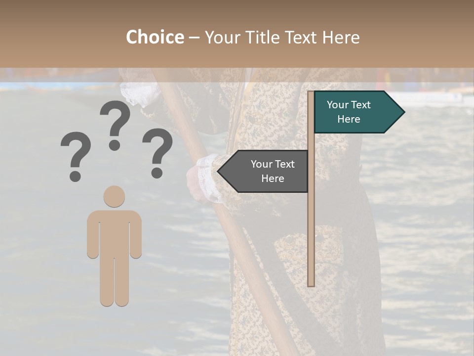 A Man In A Costume On A Boat With A Dog PowerPoint Template