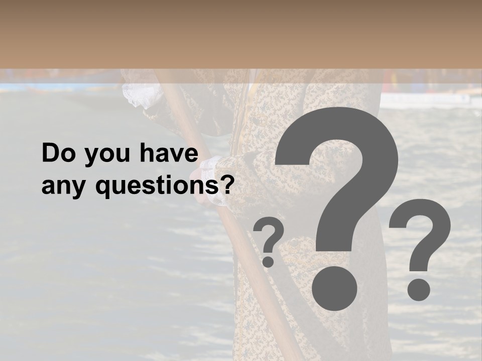 A Man In A Costume On A Boat With A Dog PowerPoint Template