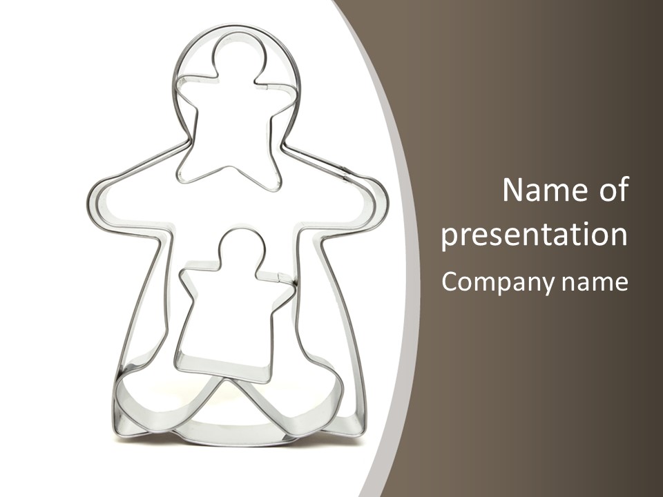 A Cookie Cutter With A Man And A Woman On It PowerPoint Template