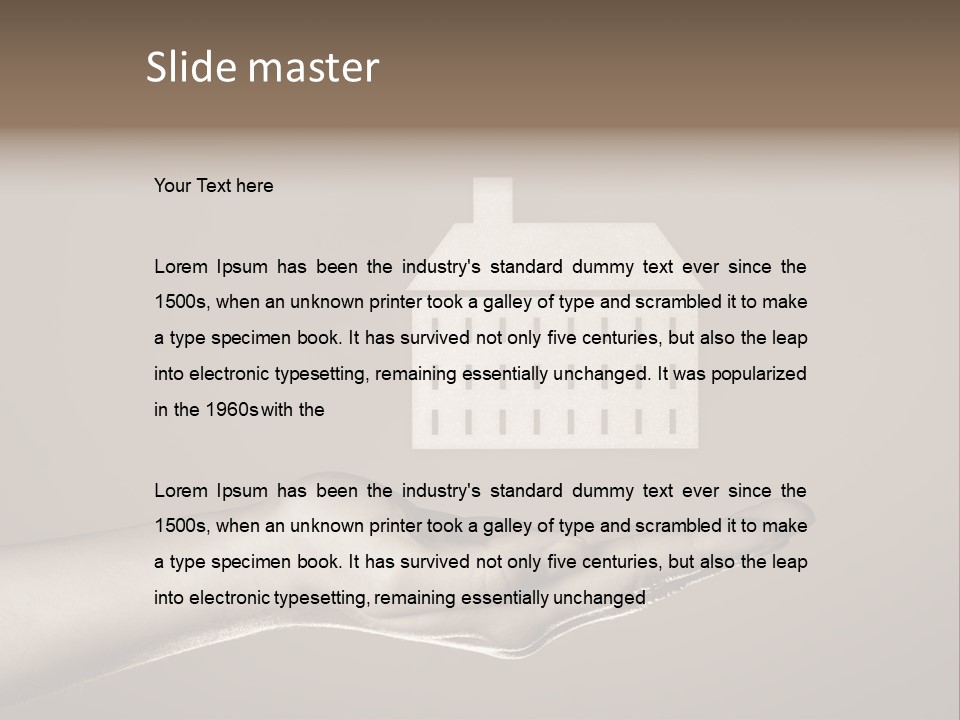 A Person Holding A House In Their Hand PowerPoint Template