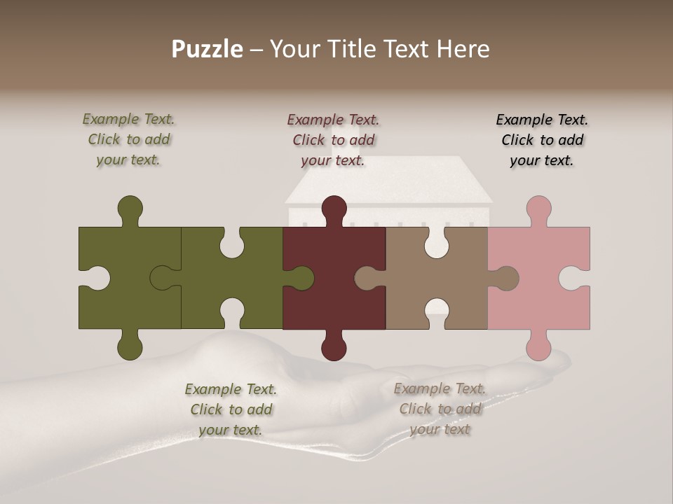 A Person Holding A House In Their Hand PowerPoint Template