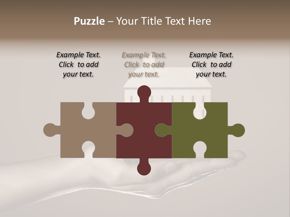 A Person Holding A House In Their Hand PowerPoint Template