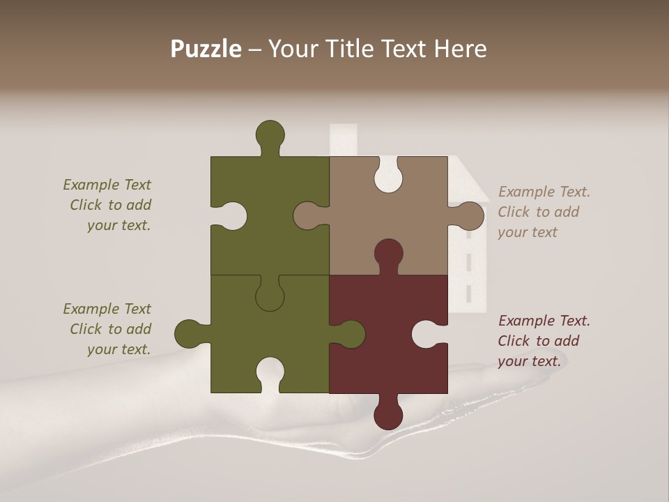 A Person Holding A House In Their Hand PowerPoint Template