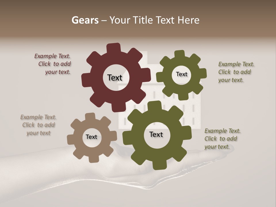 A Person Holding A House In Their Hand PowerPoint Template