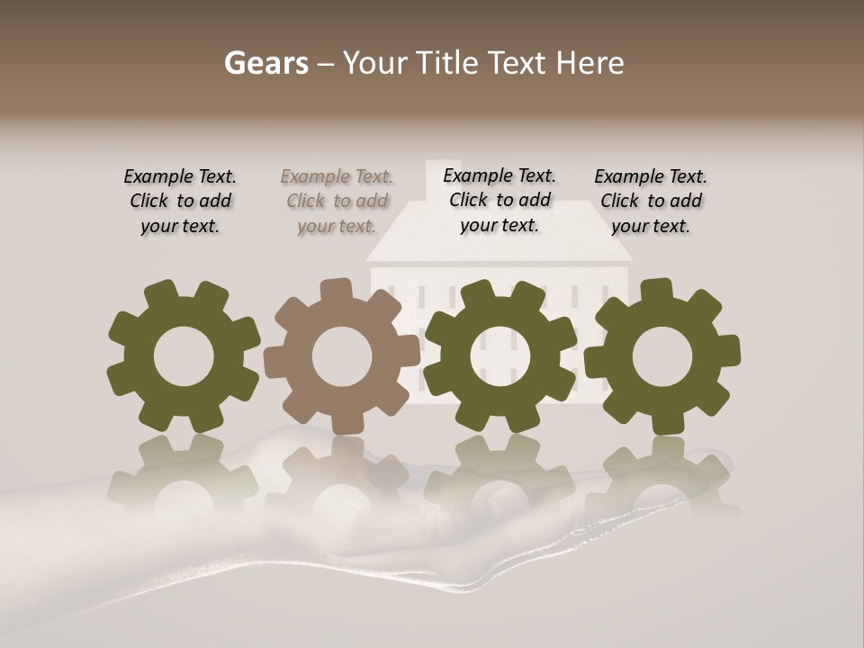 A Person Holding A House In Their Hand PowerPoint Template