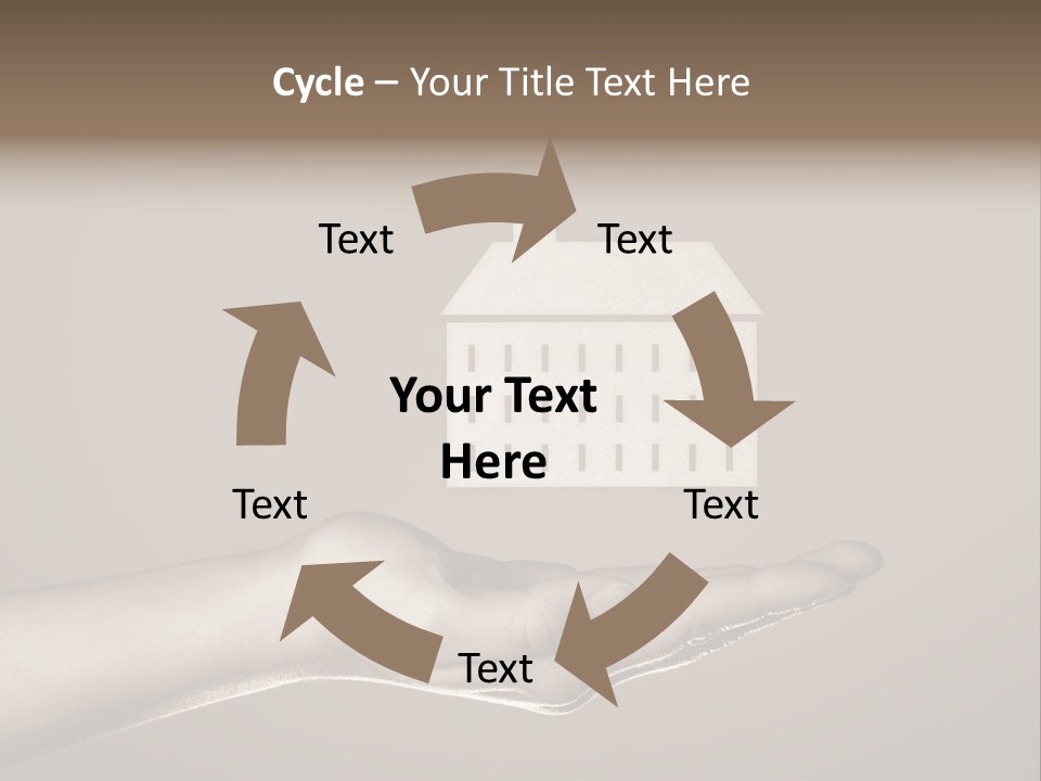 A Person Holding A House In Their Hand PowerPoint Template