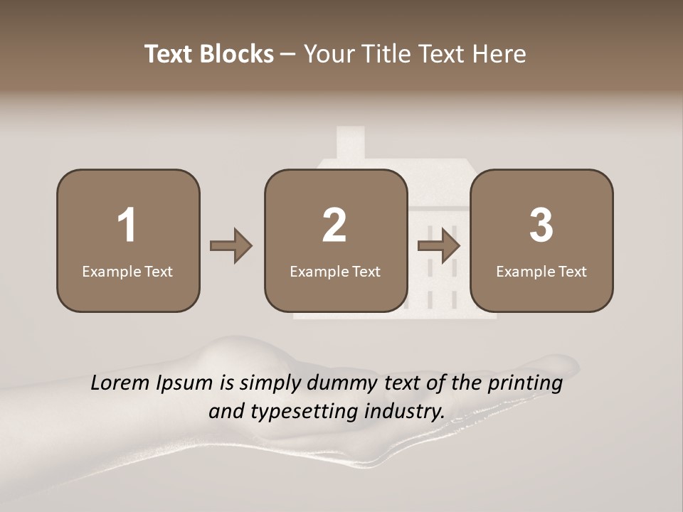 A Person Holding A House In Their Hand PowerPoint Template