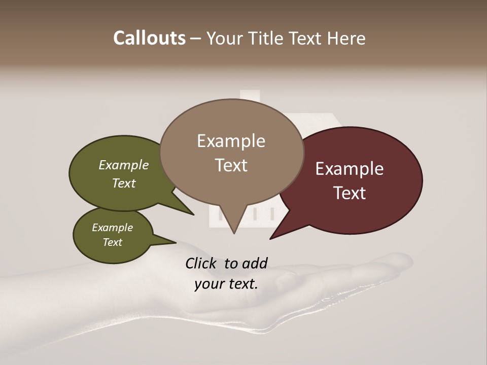 A Person Holding A House In Their Hand PowerPoint Template