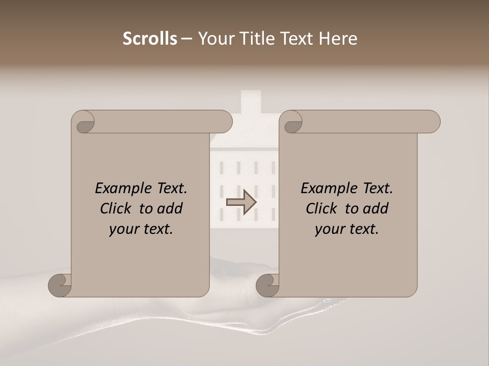 A Person Holding A House In Their Hand PowerPoint Template