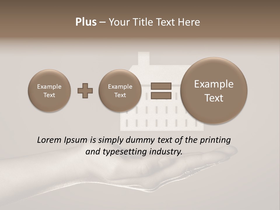 A Person Holding A House In Their Hand PowerPoint Template