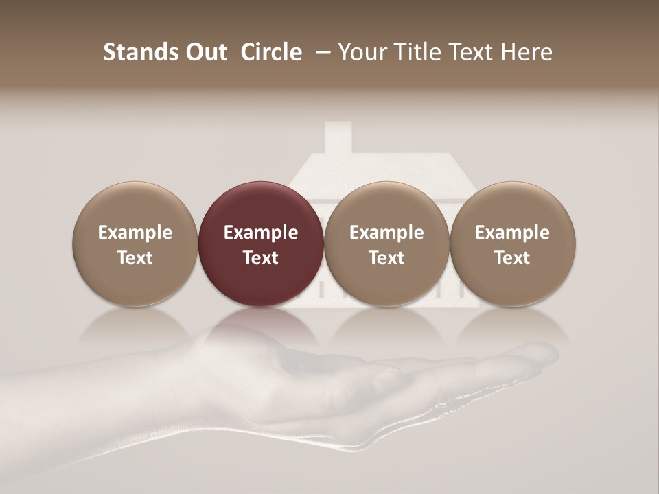 A Person Holding A House In Their Hand PowerPoint Template