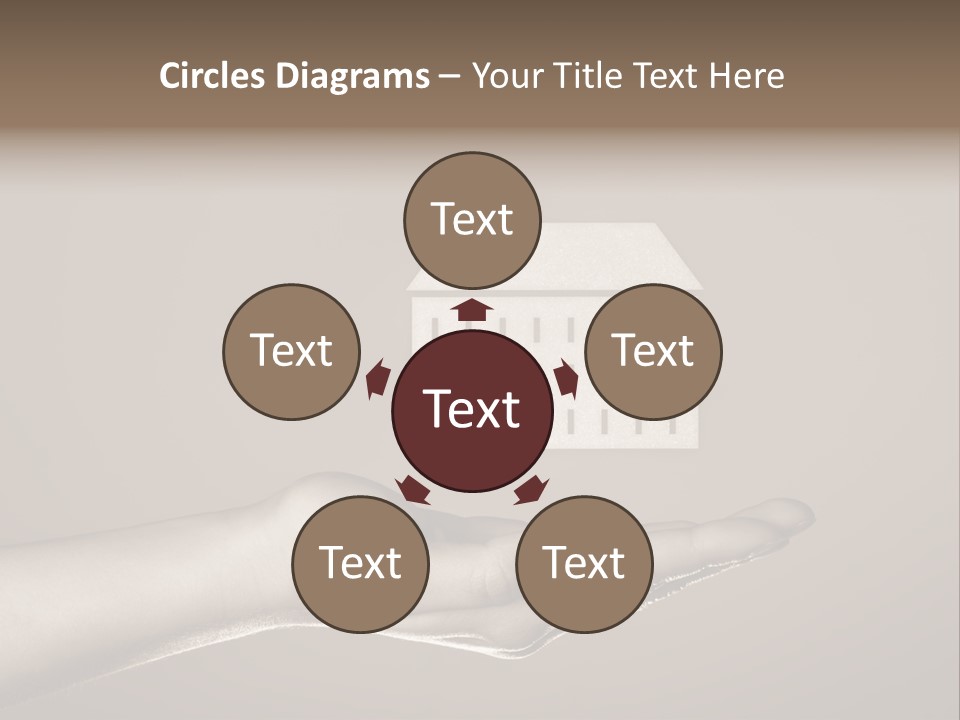 A Person Holding A House In Their Hand PowerPoint Template