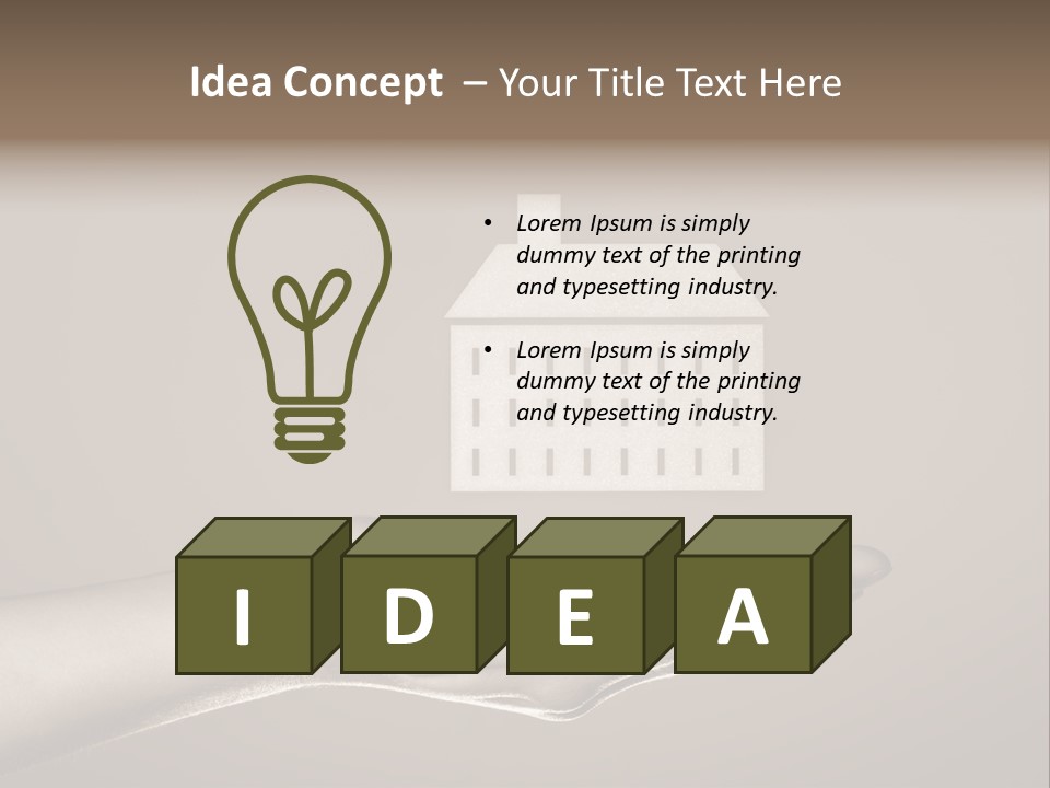 A Person Holding A House In Their Hand PowerPoint Template