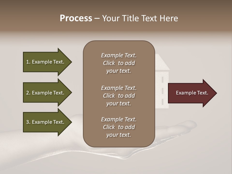 A Person Holding A House In Their Hand PowerPoint Template