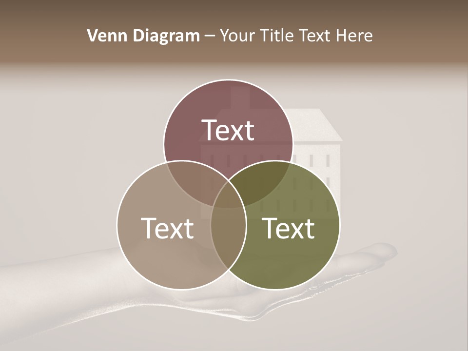 A Person Holding A House In Their Hand PowerPoint Template