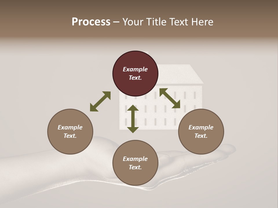 A Person Holding A House In Their Hand PowerPoint Template