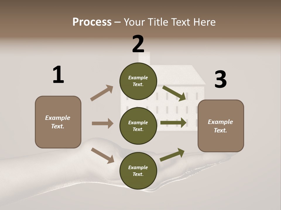 A Person Holding A House In Their Hand PowerPoint Template
