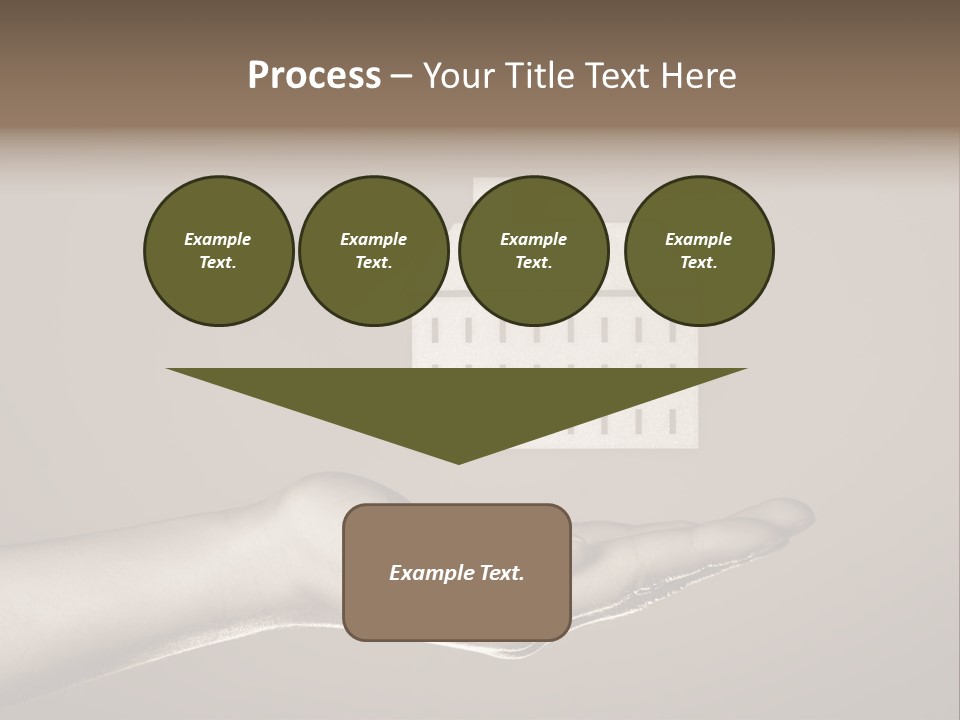 A Person Holding A House In Their Hand PowerPoint Template