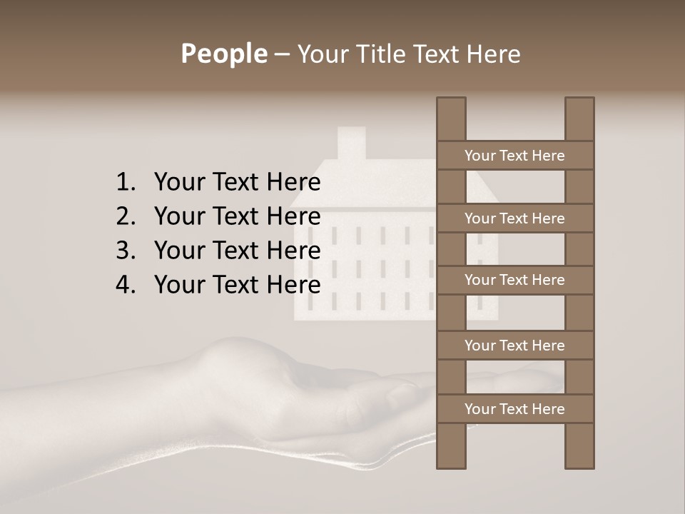 A Person Holding A House In Their Hand PowerPoint Template