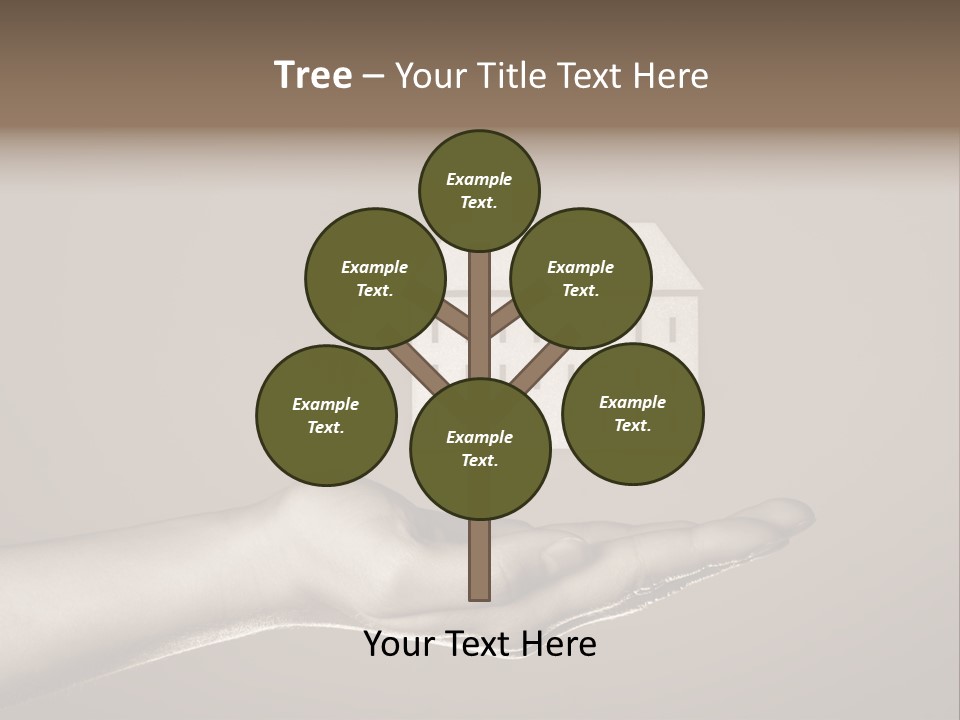 A Person Holding A House In Their Hand PowerPoint Template