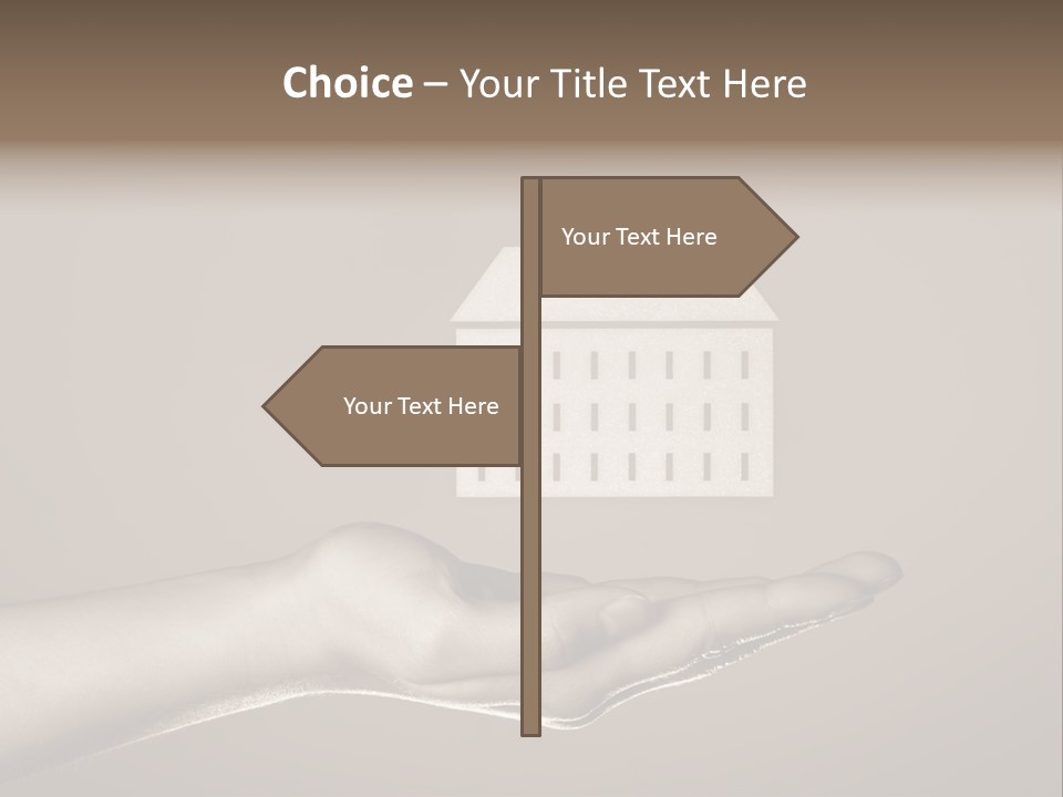 A Person Holding A House In Their Hand PowerPoint Template