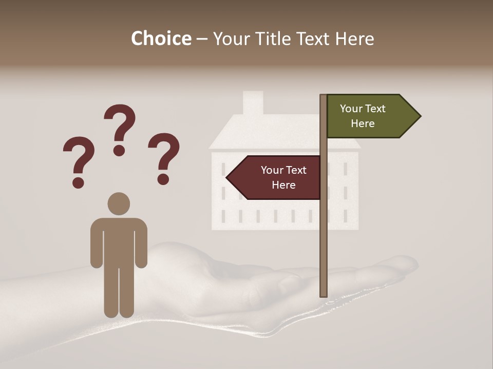 A Person Holding A House In Their Hand PowerPoint Template