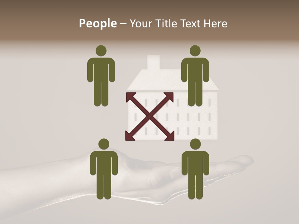 A Person Holding A House In Their Hand PowerPoint Template