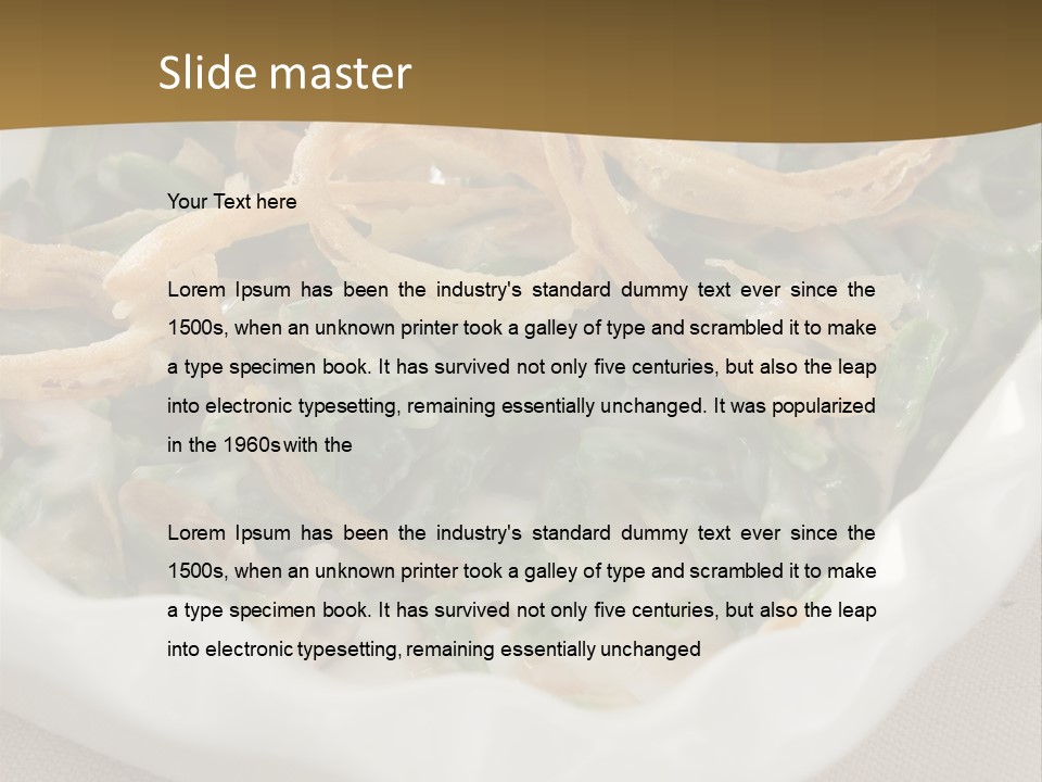 A Plate Of Food With Onion Rings On It PowerPoint Template