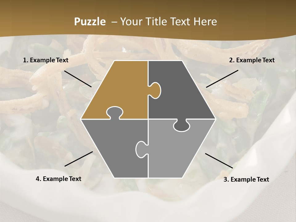 A Plate Of Food With Onion Rings On It PowerPoint Template