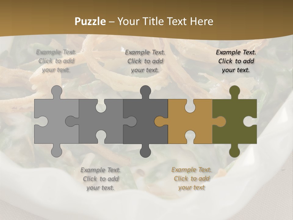 A Plate Of Food With Onion Rings On It PowerPoint Template