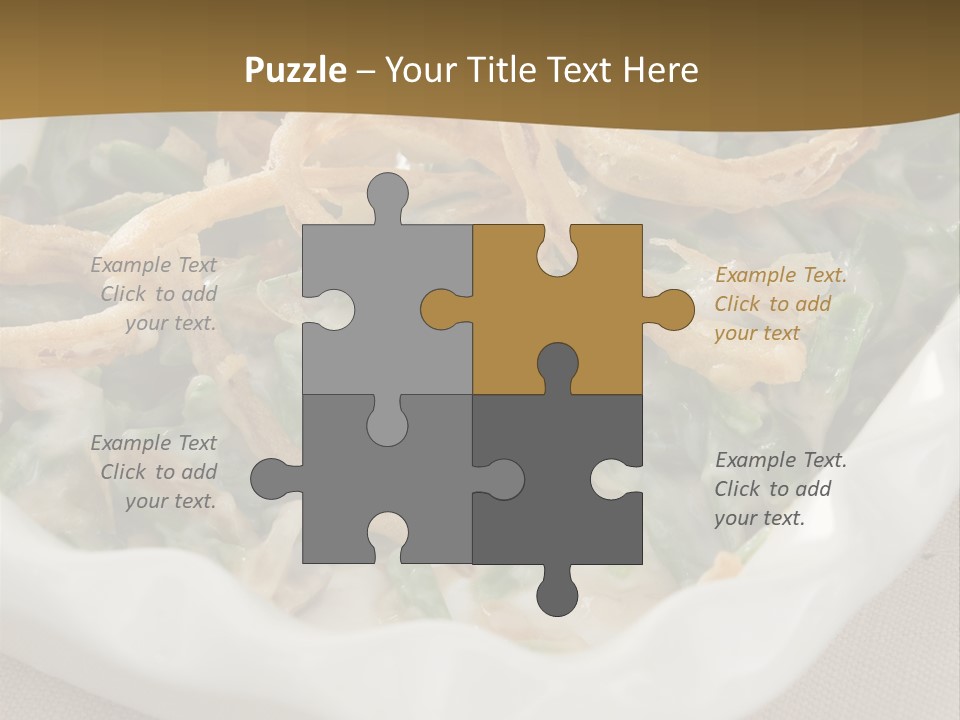 A Plate Of Food With Onion Rings On It PowerPoint Template