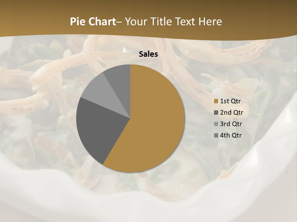 A Plate Of Food With Onion Rings On It PowerPoint Template