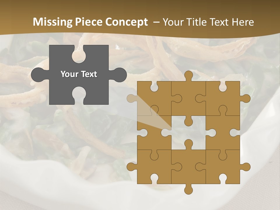 A Plate Of Food With Onion Rings On It PowerPoint Template