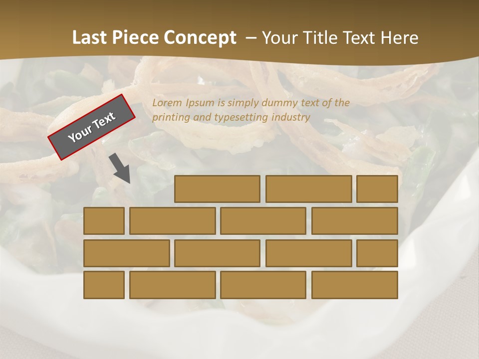 A Plate Of Food With Onion Rings On It PowerPoint Template