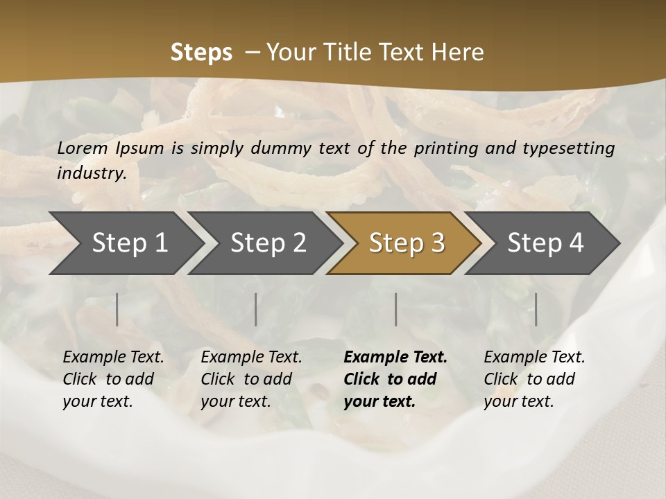 A Plate Of Food With Onion Rings On It PowerPoint Template