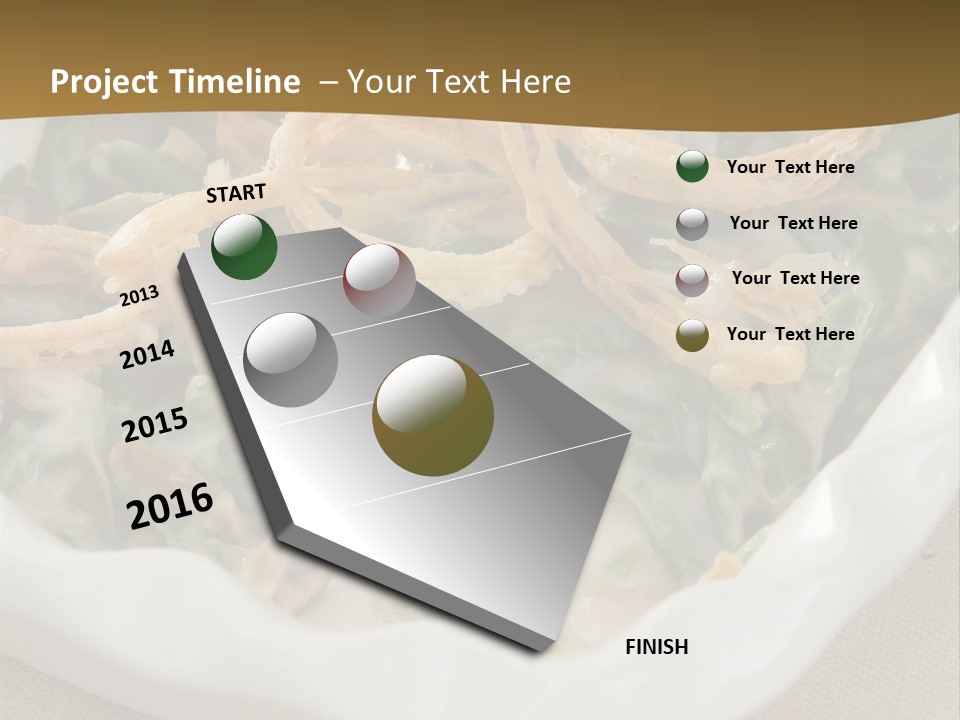 A Plate Of Food With Onion Rings On It PowerPoint Template