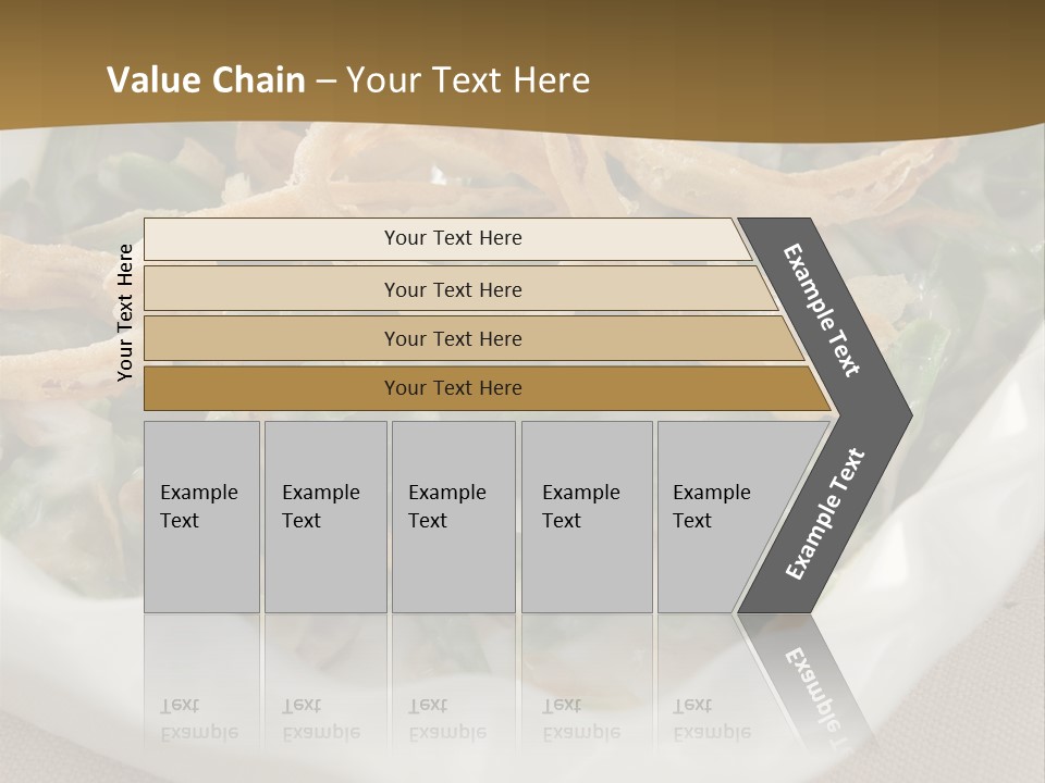 A Plate Of Food With Onion Rings On It PowerPoint Template
