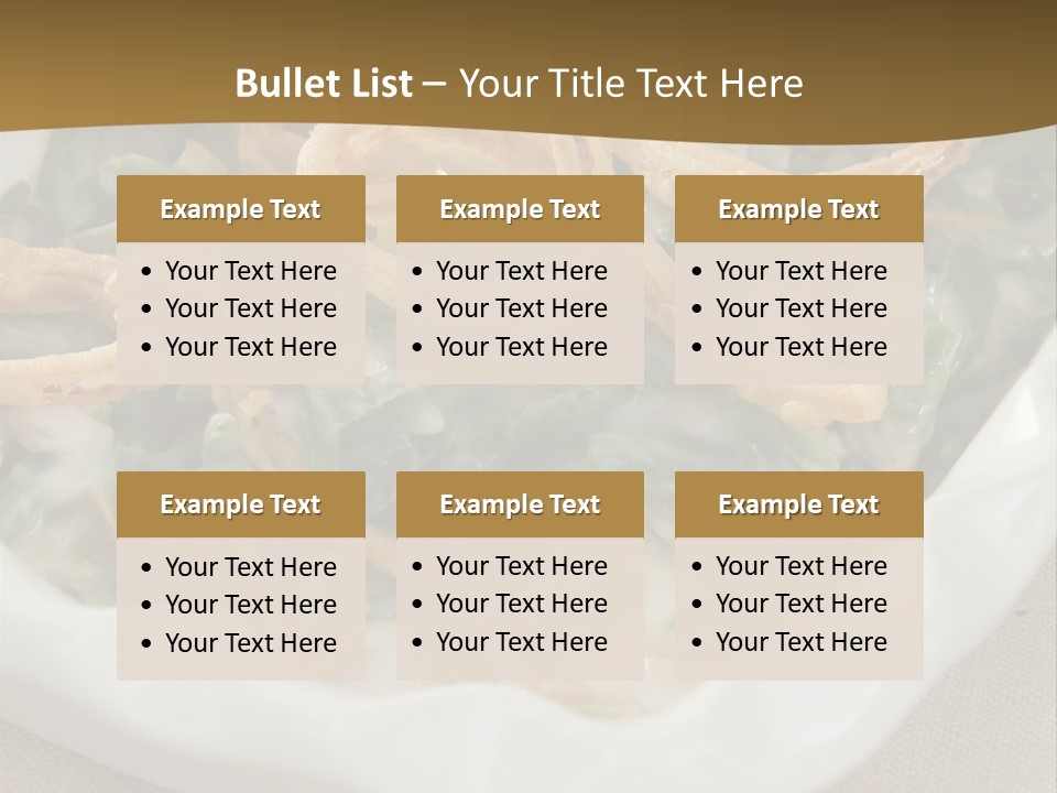 A Plate Of Food With Onion Rings On It PowerPoint Template