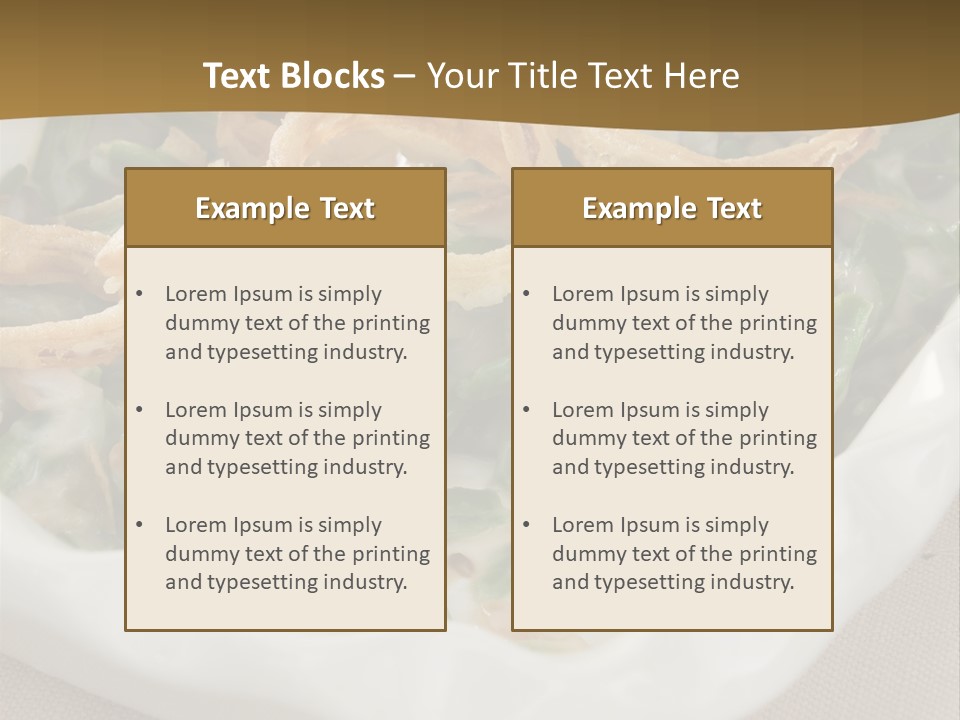 A Plate Of Food With Onion Rings On It PowerPoint Template