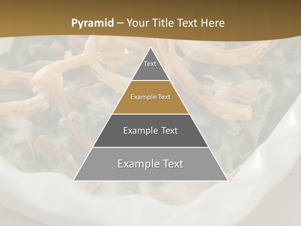 A Plate Of Food With Onion Rings On It PowerPoint Template