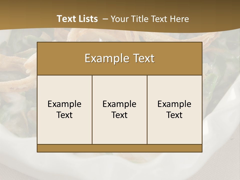 A Plate Of Food With Onion Rings On It PowerPoint Template