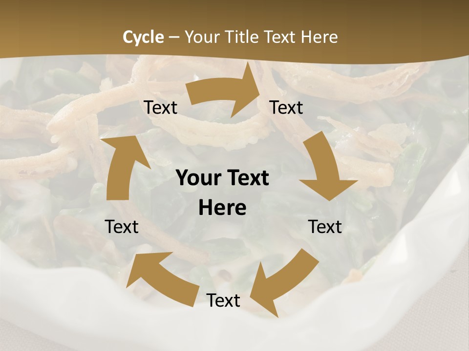 A Plate Of Food With Onion Rings On It PowerPoint Template