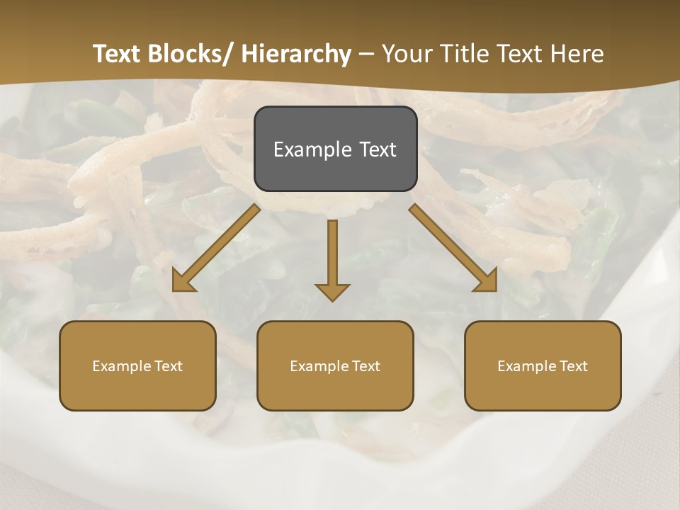 A Plate Of Food With Onion Rings On It PowerPoint Template