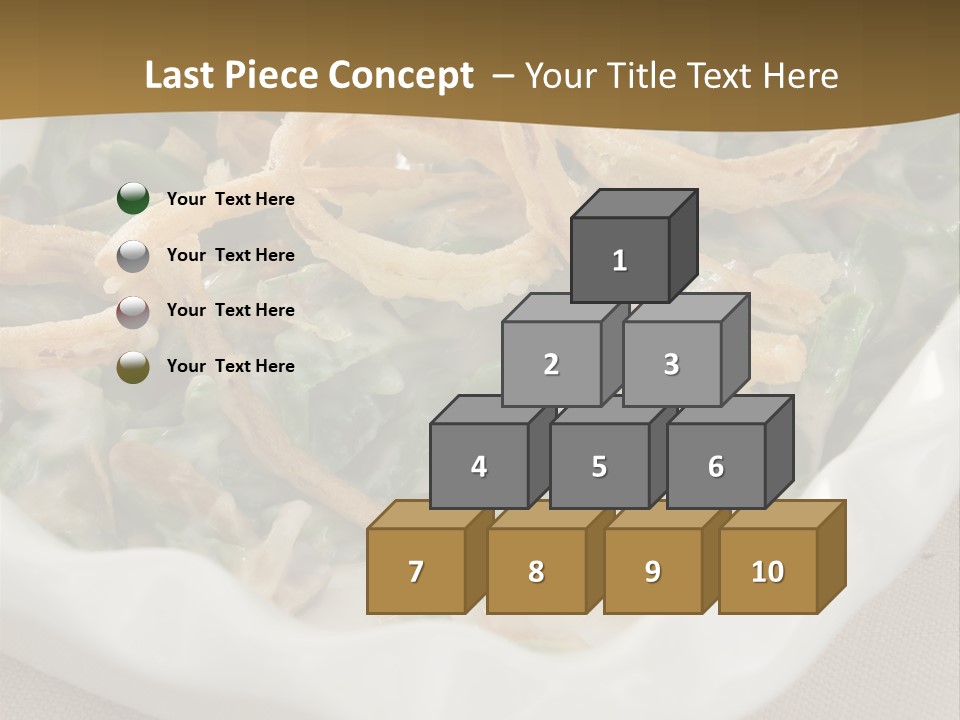 A Plate Of Food With Onion Rings On It PowerPoint Template