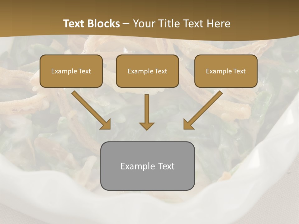 A Plate Of Food With Onion Rings On It PowerPoint Template
