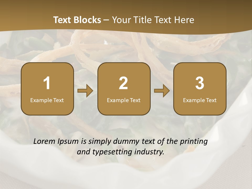 A Plate Of Food With Onion Rings On It PowerPoint Template