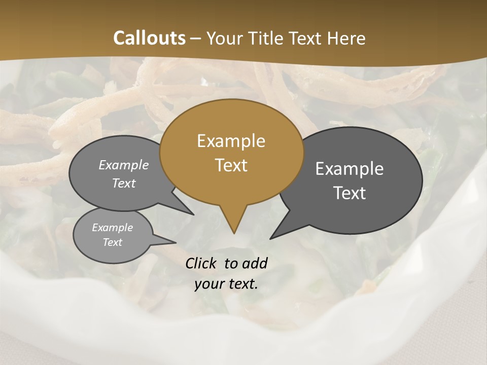 A Plate Of Food With Onion Rings On It PowerPoint Template