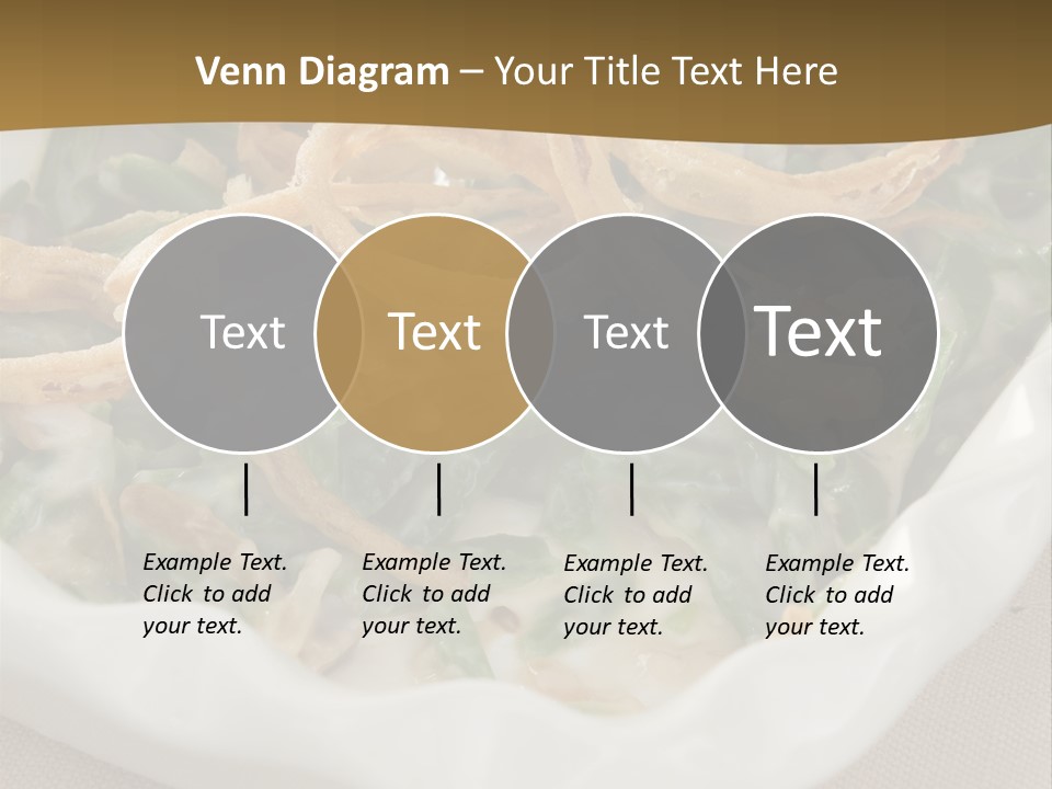 A Plate Of Food With Onion Rings On It PowerPoint Template