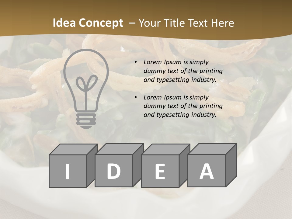 A Plate Of Food With Onion Rings On It PowerPoint Template